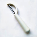 4 PCS Stainless Steel Round Handle Peeler Sugar Cane Scraper Fruit Plane(White)