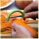 4 PCS Stainless Steel Round Handle Peeler Sugar Cane Scraper Fruit Plane(Light Gery)