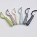 4 PCS Stainless Steel Round Handle Peeler Sugar Cane Scraper Fruit Plane(Light Gery)