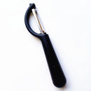4 PCS Stainless Steel Round Handle Peeler Sugar Cane Scraper Fruit Plane(Black)