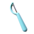 4 PCS Stainless Steel Round Handle Peeler Sugar Cane Scraper Fruit Plane(Blue)
