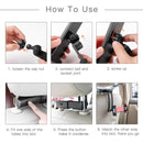 Universal 360 Rotation Holder Bracket Back Seat Car Mount(Black)