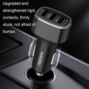 QIAKEY GT680 3 USB Ports Fast Charge Car Charger(Black)