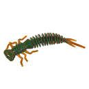 15 PCS 8-color Larvae Silicone Soft Bait Lure Bait, Size:55MM(Army Green)