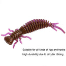 15 PCS 8-color Larvae Silicone Soft Bait Lure Bait, Size:55MM(Black)