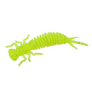 15 PCS 8-color Larvae Silicone Soft Bait Lure Bait, Size:75MM(Fluorescent Green)