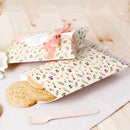 10 PCS Floral Candy Box Cookie Folding Box(Beige Floral)