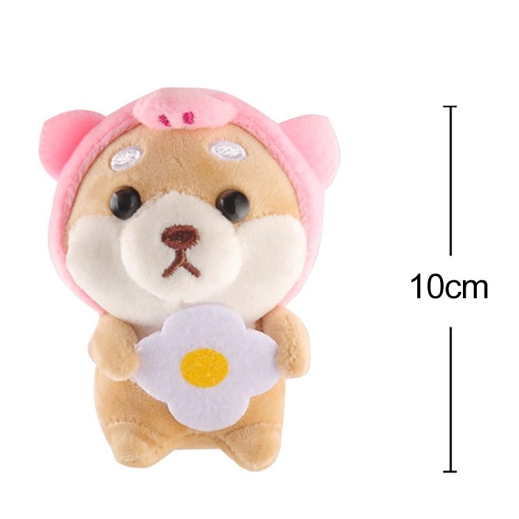 Plush Akita Car Keychain Cute Cartoon Shiba Inu Dog Backpack Charm Doll Gift(Sika Deer Shiba Inu)