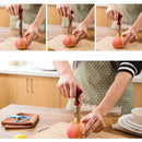 Stainless Steel Kitchen Core Extract Apple Knife Fruit Splitter Cut Fruit Corer(Red)