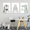 Nursery Wall Art Poster Animal Painting Kids Bedroom Decoration, Size:15x20cm(Zebra)