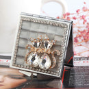 Hand-studded Mini Folding Cosmetic Mirror Portable Mirror Double Sided Mirror