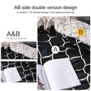 Luxury Bedding Black Marble Pattern Set Sanded Printed Quilt Cover Pillowcase, Size:220x240 cm(Goose)