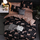 Luxury Bedding Black Marble Pattern Set Sanded Printed Quilt Cover Pillowcase, Size:220x240 cm(Wild)
