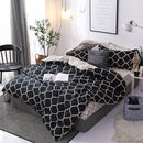 Luxury Bedding Black Marble Pattern Set Sanded Printed Quilt Cover Pillowcase, Size:220x240 cm(luxurious)