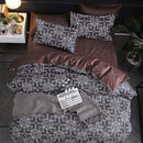 Luxury Bedding Black Marble Pattern Set Sanded Printed Quilt Cover Pillowcase, Size:220x240 cm(Night)