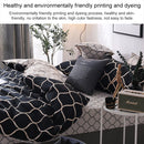 Luxury Bedding Black Marble Pattern Set Sanded Printed Quilt Cover Pillowcase, Size:220x240 cm(Feather)
