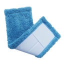 Coral Flannel Head Padded Flat Replacement Household Company Cleaning Mop Cloth Rag(Blue)