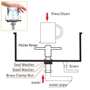 NB-1990 Stainless Steel Embedded Automatic Beer Glass Steaming Pitcher Rinser Cup Washer with Draining Plate