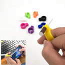 3 PCS Silicone Creative Cigarette Holder Smoking Ring Finger Cigarette Holder Anti-smoke(Black)