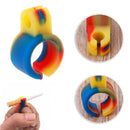 3 PCS Silicone Creative Cigarette Holder Smoking Ring Finger Cigarette Holder Anti-smoke(Black)