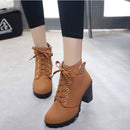 Fashion Square High Heels Solid Color Sneakers Women Snow Boots, Shoe Size:38(Yellow)