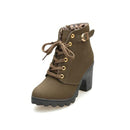 Fashion Square High Heels Solid Color Sneakers Women Snow Boots, Shoe Size:38(Green)