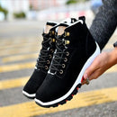 Men Snow Boots Warm Fur Winter Boots Men Winter Boots, Shoe Size:42(Black)