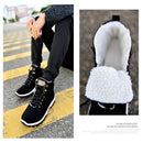Men Snow Boots Warm Fur Winter Boots Men Winter Boots, Shoe Size:42(Black)