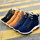 Men Snow Boots Warm Fur Winter Boots Men Winter Boots, Shoe Size:42(Black)