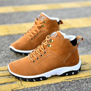 Men Snow Boots Warm Fur Winter Boots Men Winter Boots, Shoe Size:42(Yellow)