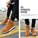Men Snow Boots Warm Fur Winter Boots Men Winter Boots, Shoe Size:42(Yellow)