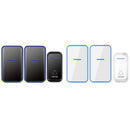 CACAZI A68-2 One to Two Wireless Remote Control Electronic Doorbell Home Smart Digital Wireless Doorbell, Style:EU Plug(Black)