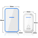CACAZI A68-2 One to Two Wireless Remote Control Electronic Doorbell Home Smart Digital Wireless Doorbell, Style:EU Plug(Black)