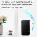 CACAZI A68-2 One to Two Wireless Remote Control Electronic Doorbell Home Smart Digital Wireless Doorbell, Style:EU Plug(Black)