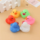 10 PCS LED Water Induction Light Duck Baby Bath Toys, Random Color Delivery