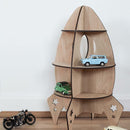 Three-dimensional Assembled Rocket Model Kids Wooden Toy Shelf Home Room Decorations