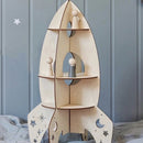 Three-dimensional Assembled Rocket Model Kids Wooden Toy Shelf Home Room Decorations
