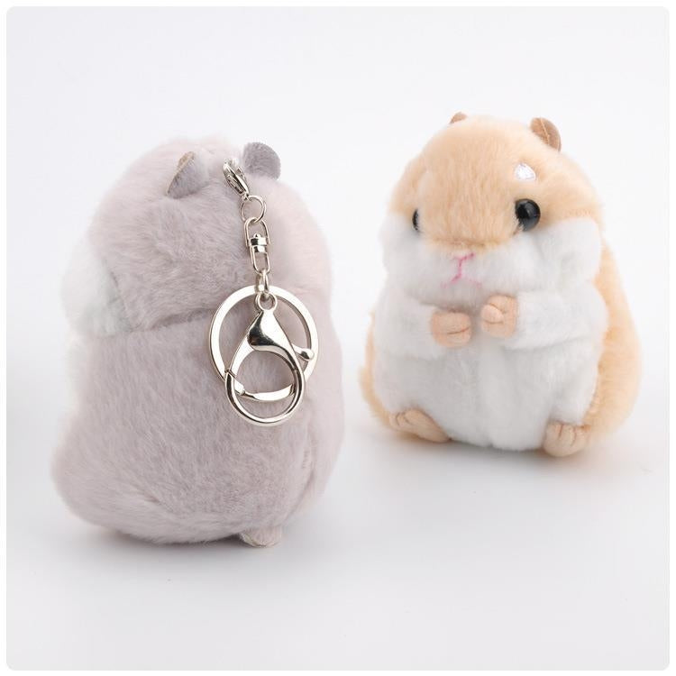 Cute Hamster Keychain Bag Pendant Plush Doll(Pink)