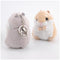 Cute Hamster Keychain Bag Pendant Plush Doll(Light Brown)