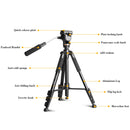 QingZhuangShiDai Q111S Aluminum Alloy Mobile Phone Camera Photography Tripod(Black)