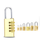 2 PCS Four-digit Brass Code Padlock Security Gym Door Lock, Size:73 x 30 x 16 mm(Brass)