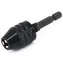 Hex Shank Mini Drill Chuck Conversion Three Jaw Chuck Power Tool, Model:Hex Shank Black Chuck (0.3-3.6mm)