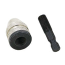 Hex Shank Mini Drill Chuck Conversion Three Jaw Chuck Power Tool, Model:Hex Shank Black Chuck (0.3-3.6mm)