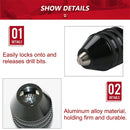 Hex Shank Mini Drill Chuck Conversion Three Jaw Chuck Power Tool, Model:Hex Shank Black Chuck (0.3-3.6mm)