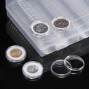 2 PCS Coin Capsules 100 x 30mm Round Boxes Commemorative Coin Protection Box