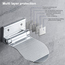 Wall Mounted Aluminium Alloy Bathroom Shower Foot Rest Footstool(Black)