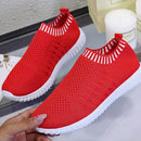 Large Size The Trend Of Women Shoes Wild Sports Leisure Flying Running Shoes, Shoe Size:38(Grey)