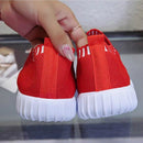 Large Size The Trend Of Women Shoes Wild Sports Leisure Flying Running Shoes, Shoe Size:38(Grey)
