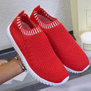 Large Size The Trend Of Women Shoes Wild Sports Leisure Flying Running Shoes, Shoe Size:38(Deep Blue)