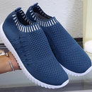 Large Size The Trend Of Women Shoes Wild Sports Leisure Flying Running Shoes, Shoe Size:41(Blue)